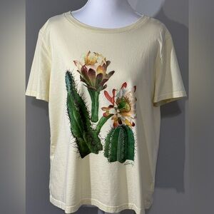 Lucky Brand Women’s Graphic Tee Size L – Cactus Bloom Design